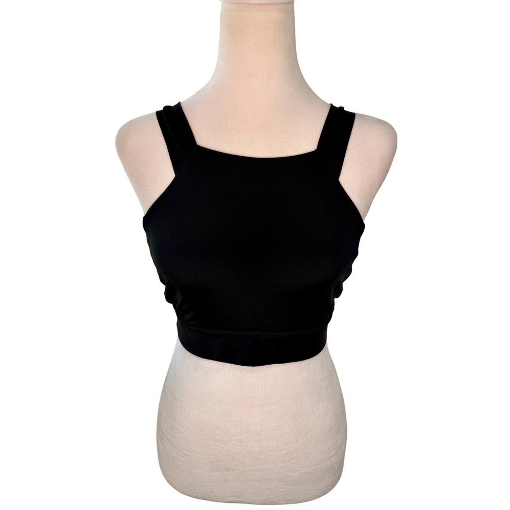 Lululemon Free To Be Serene High Neck Sports Bra Black Size 6 LW2CAUS